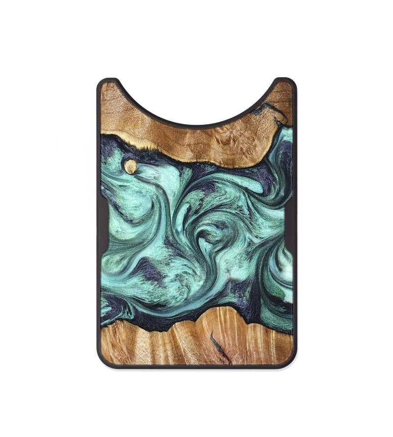 Alloy Wood Wallet - Mat (Green, 823179)