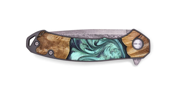 EDC Wood Pocket Knife - Mat (Green, 823179)