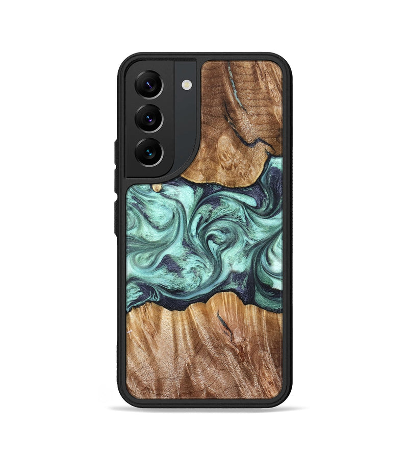 Galaxy S22 Wood Phone Case - Mat (Green, 823179)