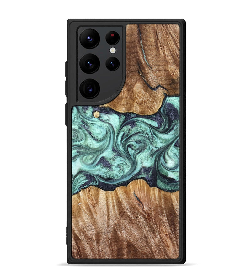 Galaxy S22 Ultra Wood Phone Case - Mat (Green, 823179)