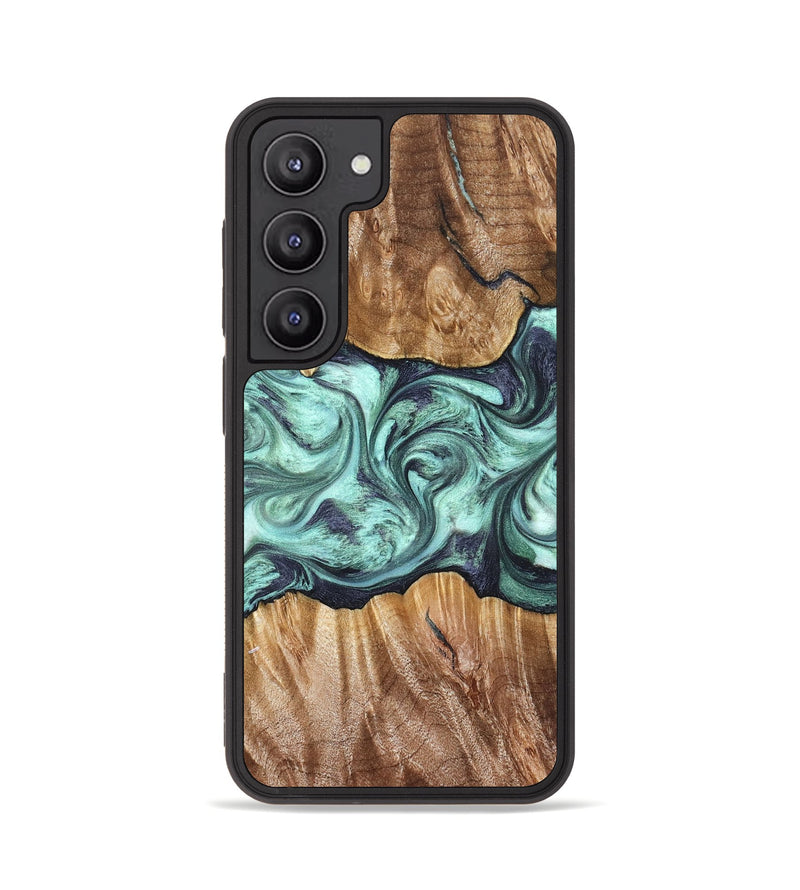 Galaxy S23 Wood Phone Case - Mat (Green, 823179)
