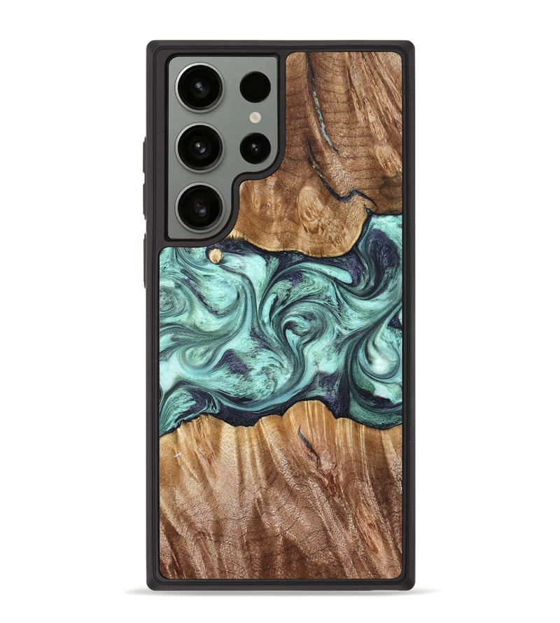 Galaxy S23 Ultra Wood Phone Case - Mat (Green, 823179)