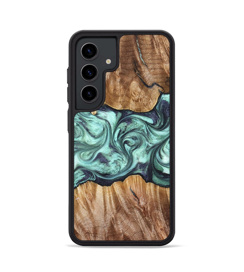 Galaxy S24 Wood Phone Case - Mat (Green, 823179)