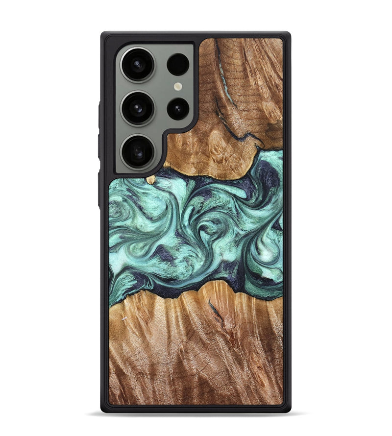 Galaxy S24 Ultra Wood Phone Case - Mat (Green, 823179)