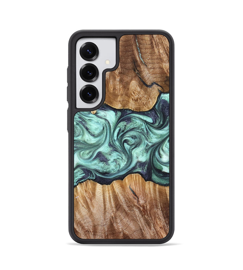 Galaxy S25 Wood Phone Case - Mat (Green, 823179)
