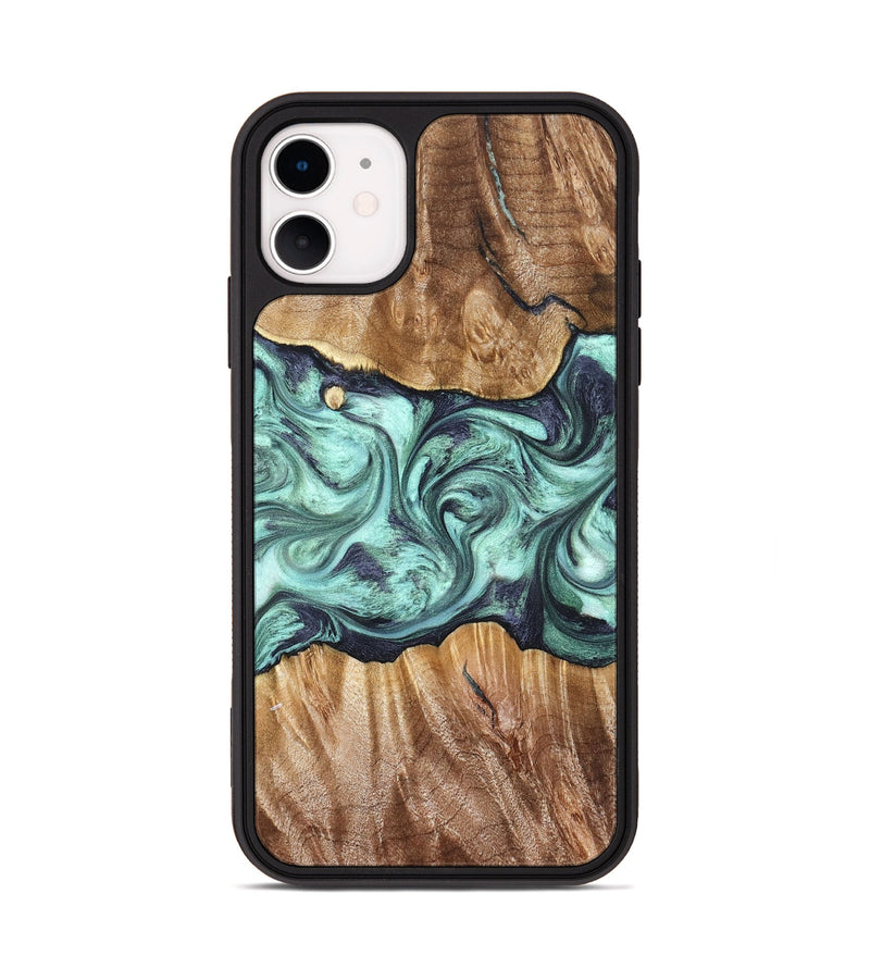 iPhone 11 Wood Phone Case - Mat (Green, 823179)