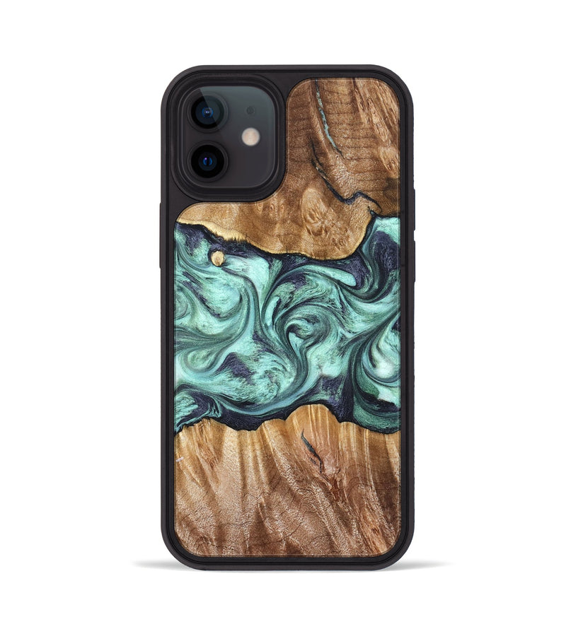 iPhone 12 Wood Phone Case - Mat (Green, 823179)