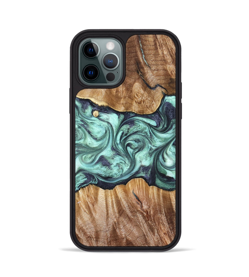 iPhone 12 Pro Wood Phone Case - Mat (Green, 823179)