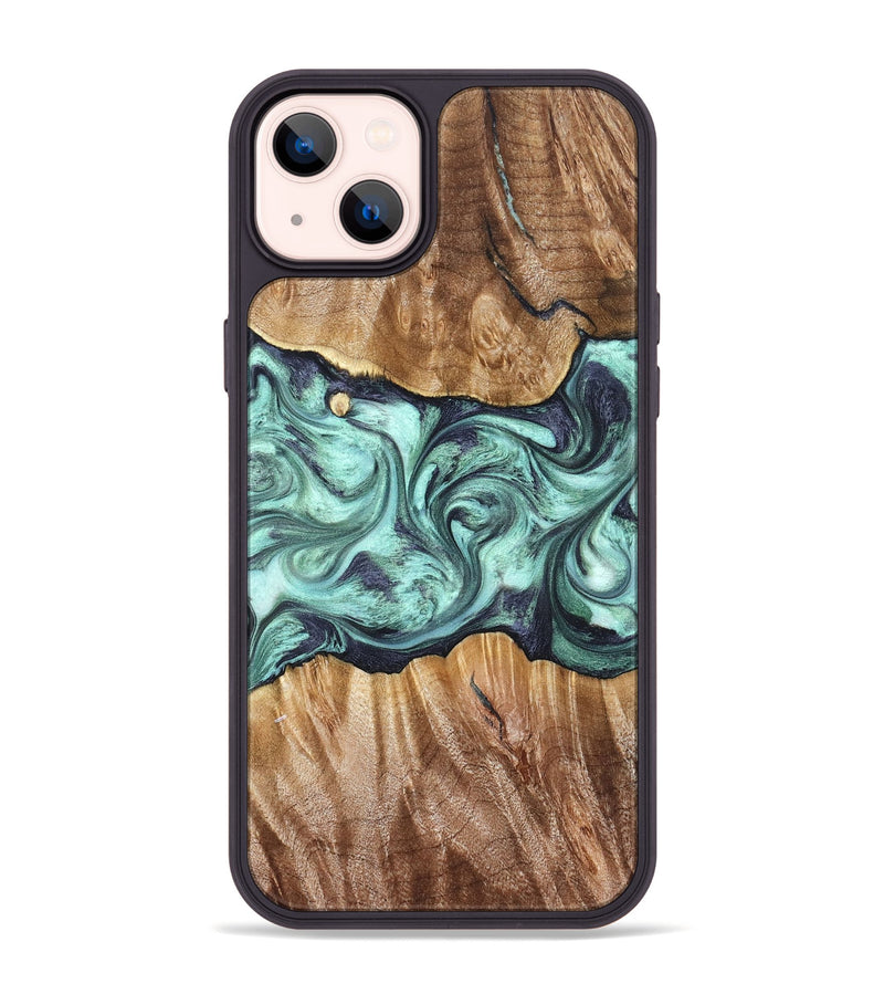 iPhone 14 Plus Wood Phone Case - Mat (Green, 823179)