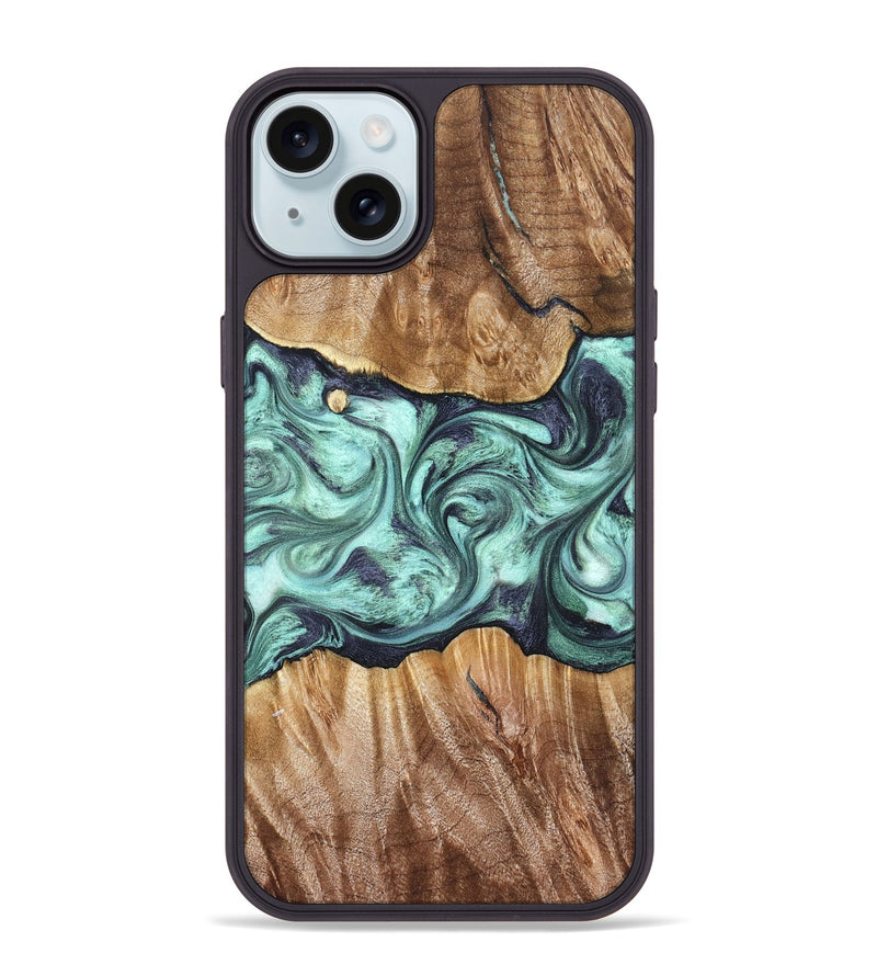 iPhone 15 Plus Wood Phone Case - Mat (Green, 823179)