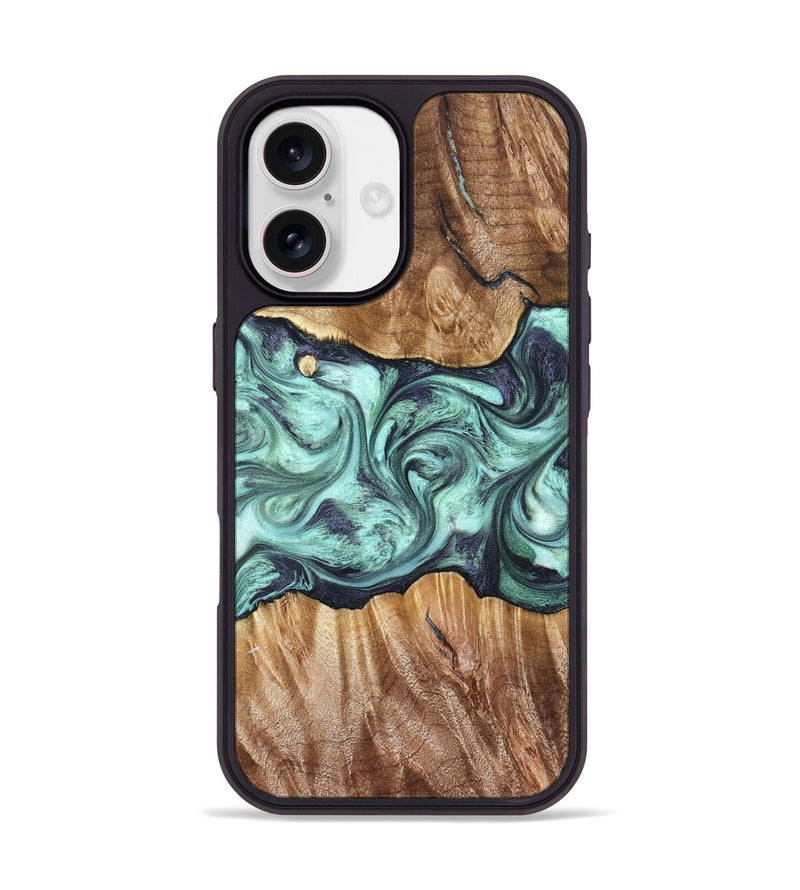 iPhone 17 Wood Phone Case - Mat (Green, 823179)