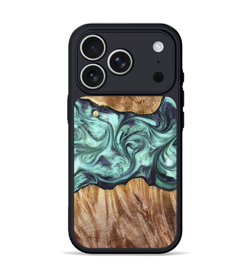 iPhone 17 Pro Wood Phone Case - Mat (Green, 823179)