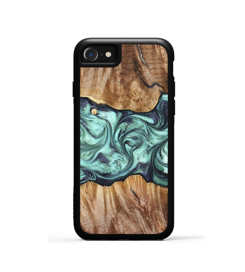 iPhone SE Wood Phone Case - Mat (Green, 823179)