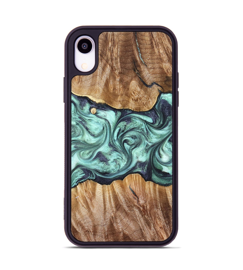 iPhone Xr Wood Phone Case - Mat (Green, 823179)