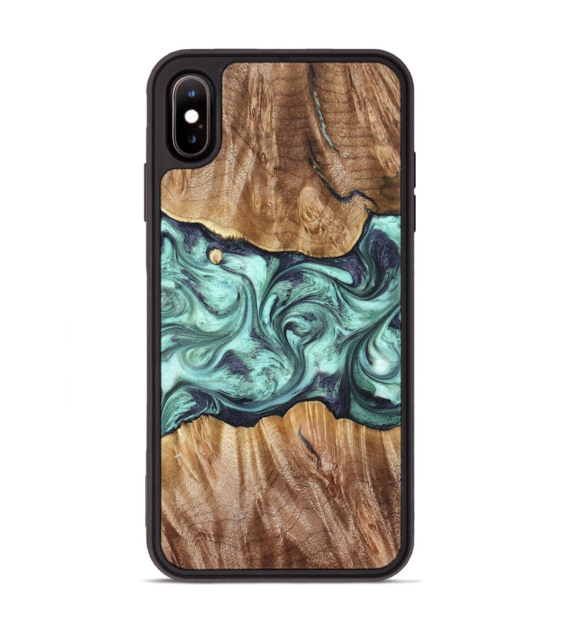 iPhone Xs Max Wood Phone Case - Mat (Green, 823179)