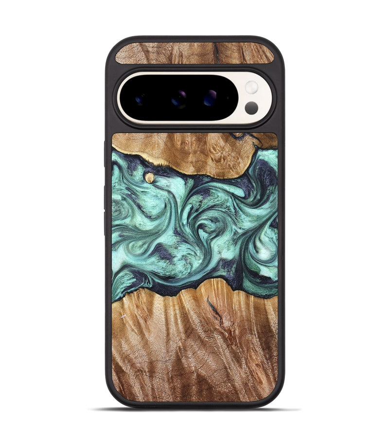Pixel 9 Wood Phone Case - Mat (Green, 823179)