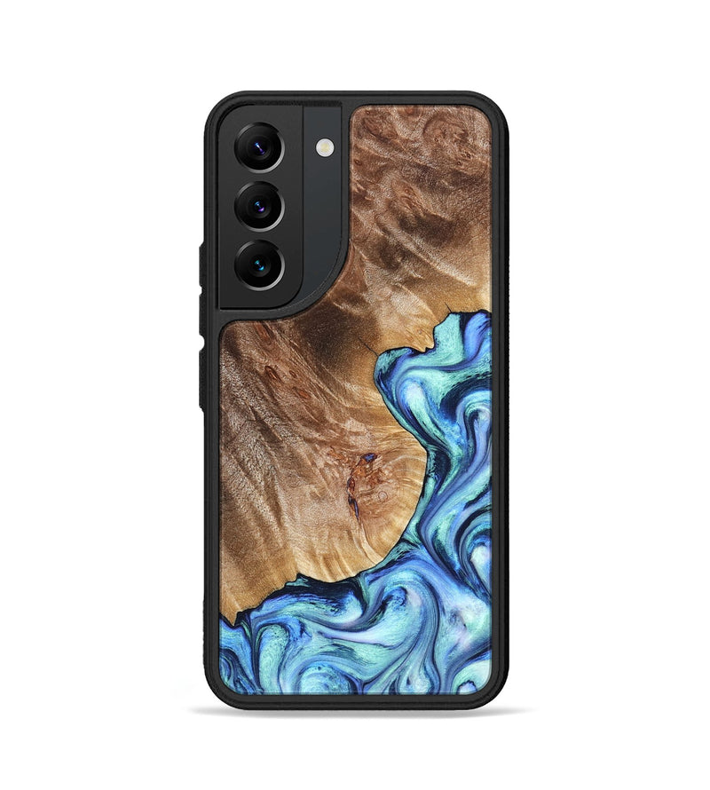 Galaxy S22 Wood Phone Case - Novah (Blue, 823180)