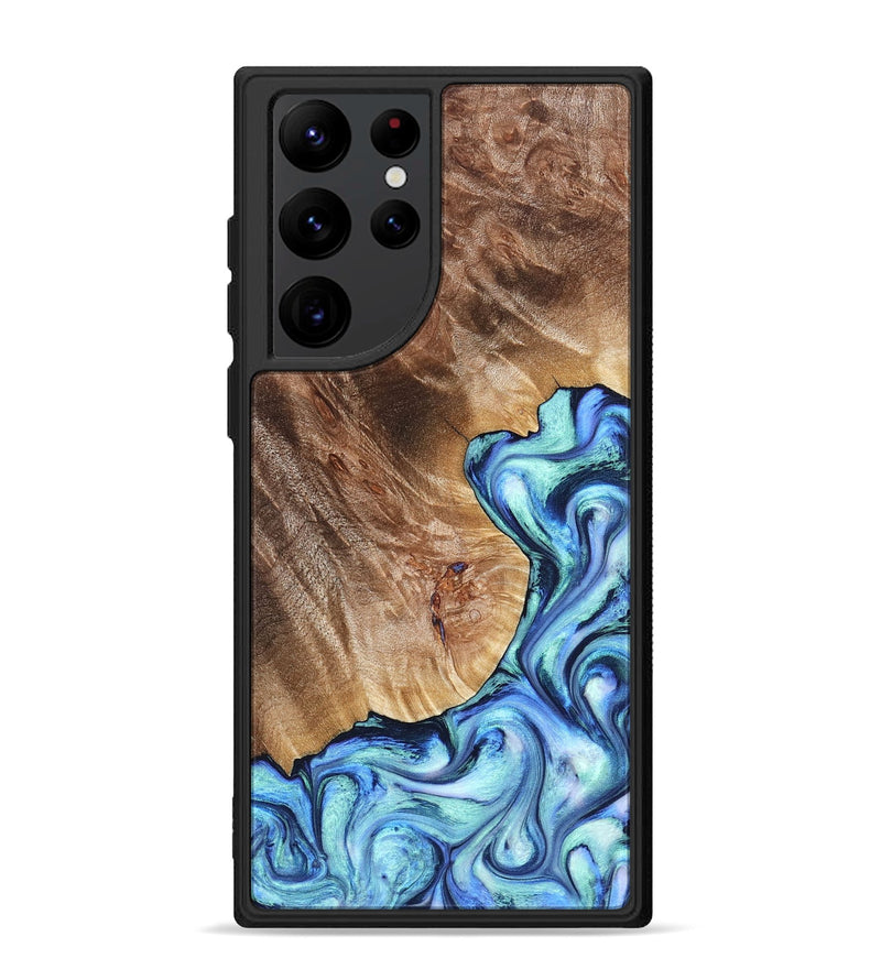 Galaxy S22 Ultra Wood Phone Case - Novah (Blue, 823180)