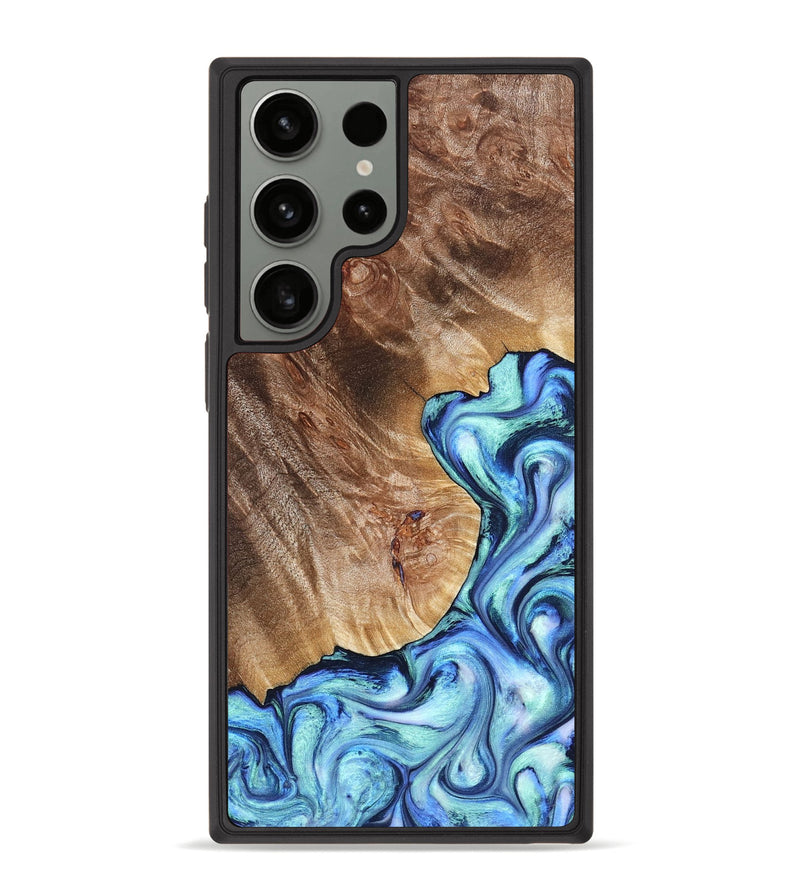 Galaxy S23 Ultra Wood Phone Case - Novah (Blue, 823180)