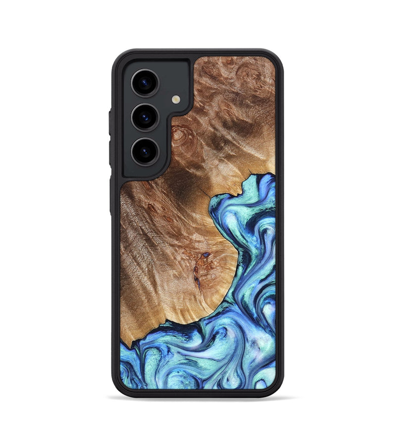 Galaxy S24 Wood Phone Case - Novah (Blue, 823180)