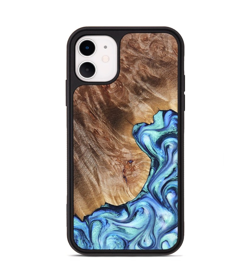 iPhone 11 Wood Phone Case - Novah (Blue, 823180)