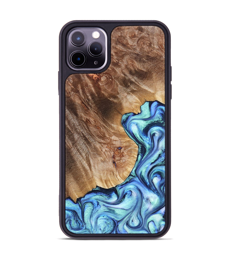 iPhone 11 Pro Max Wood Phone Case - Novah (Blue, 823180)
