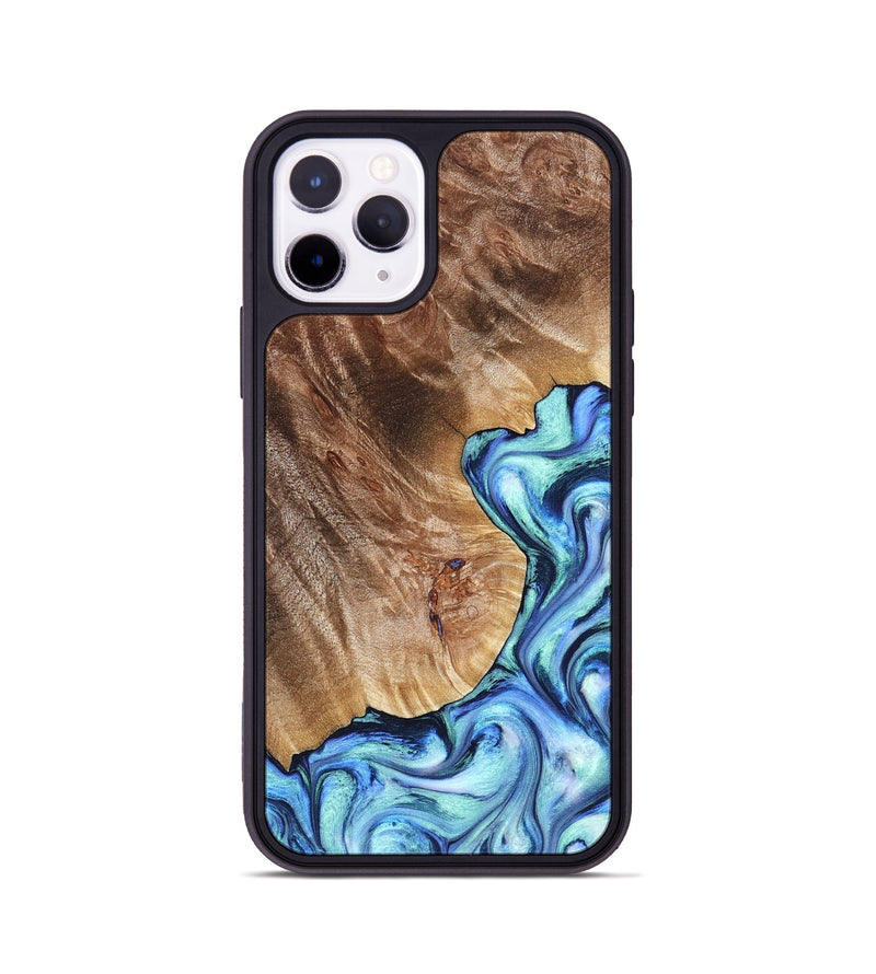 iPhone 11 Pro Wood Phone Case - Novah (Blue, 823180)