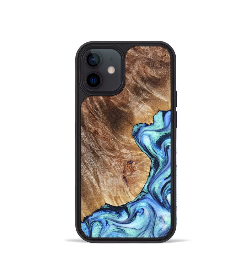 iPhone 12 mini Wood Phone Case - Novah (Blue, 823180)