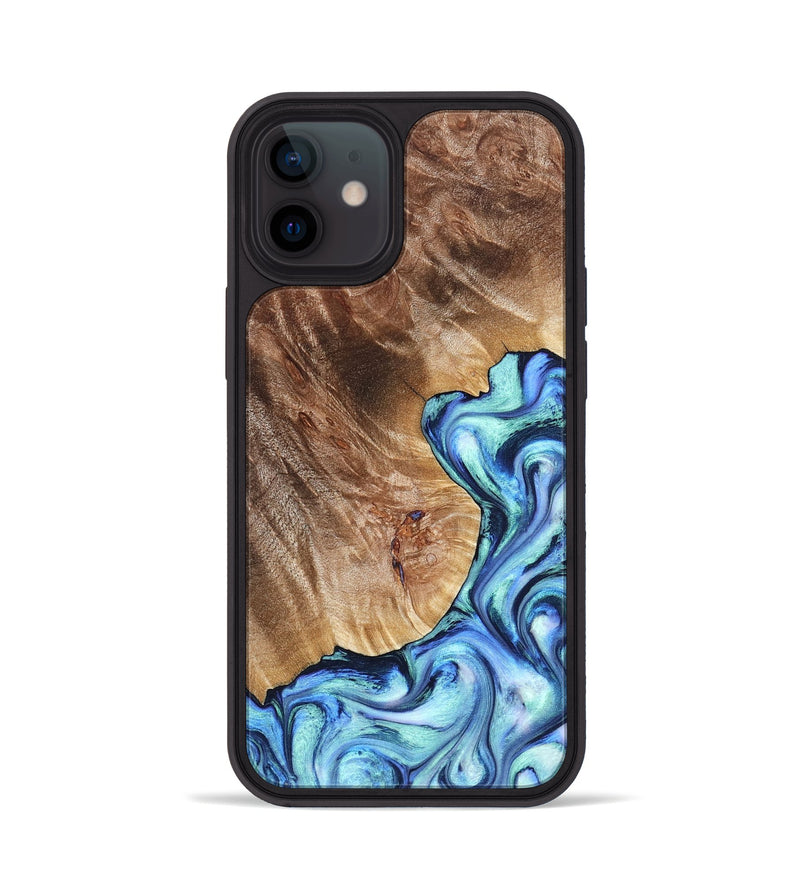 iPhone 12 Wood Phone Case - Novah (Blue, 823180)