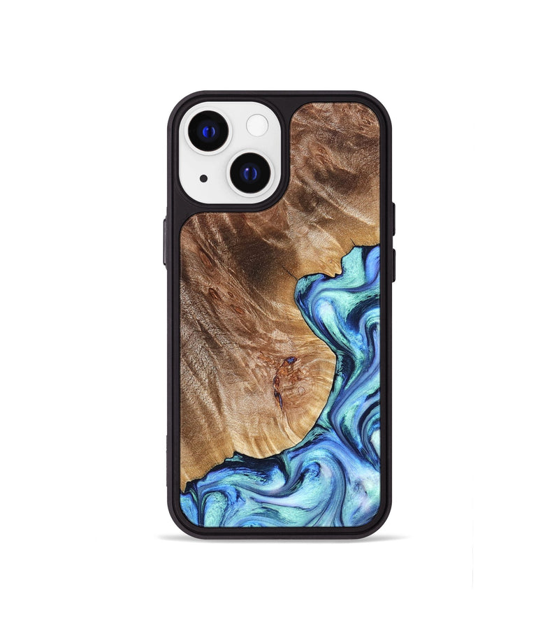 iPhone 13 mini Wood Phone Case - Novah (Blue, 823180)