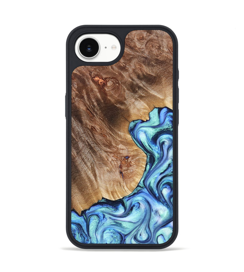 iPhone 16e Wood Phone Case - Novah (Blue, 823180)