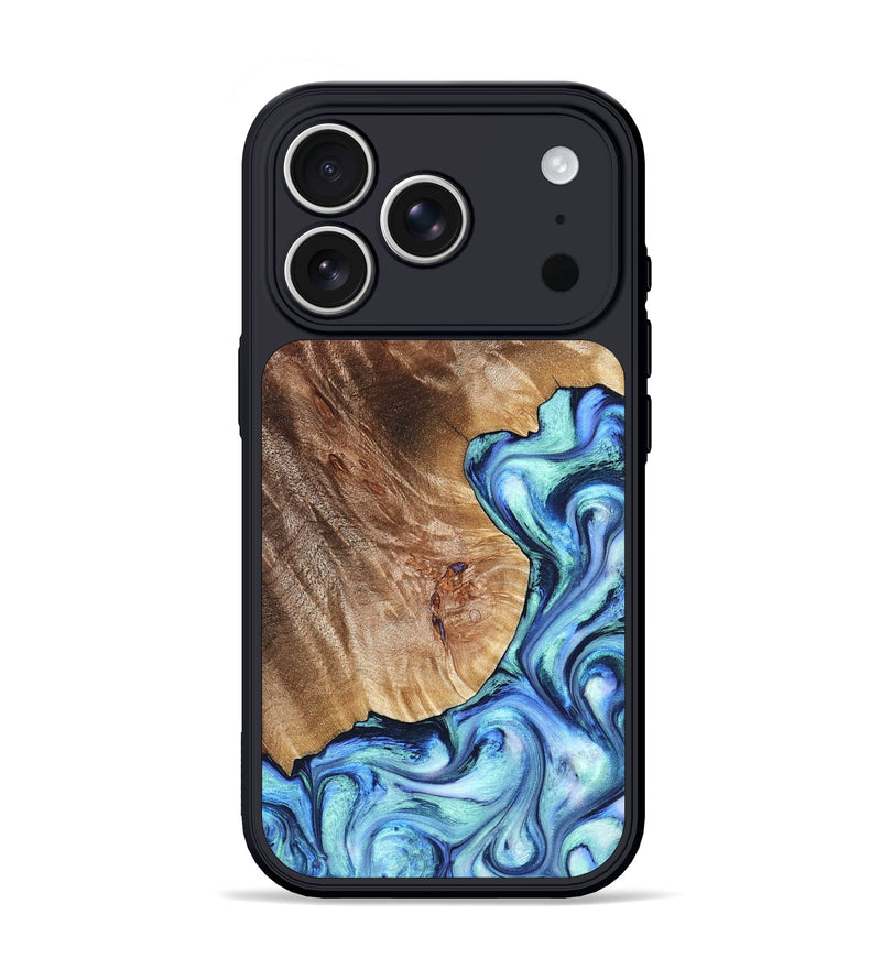 iPhone 17 Pro Wood Phone Case - Novah (Blue, 823180)