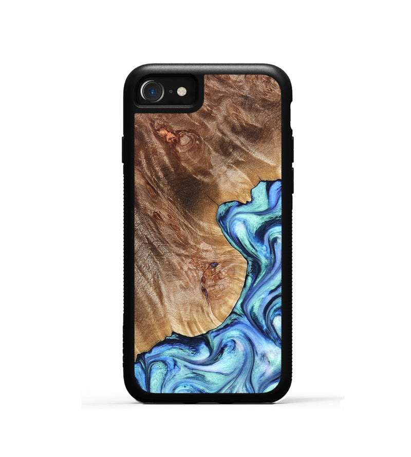 iPhone SE Wood Phone Case - Novah (Blue, 823180)