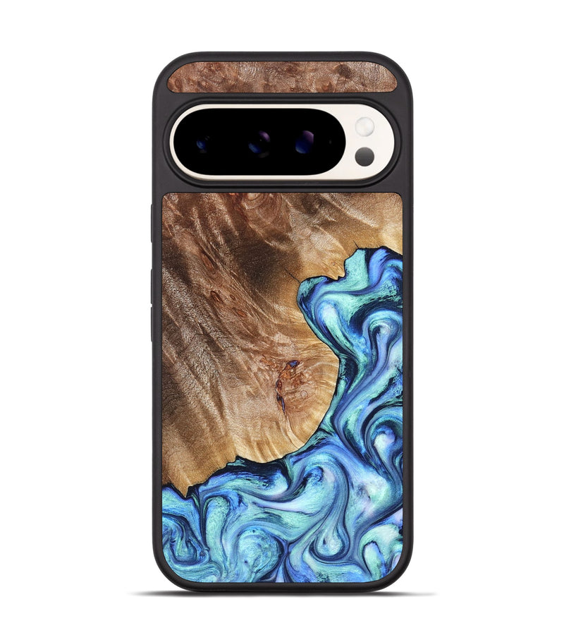 Pixel 9 Wood Phone Case - Novah (Blue, 823180)