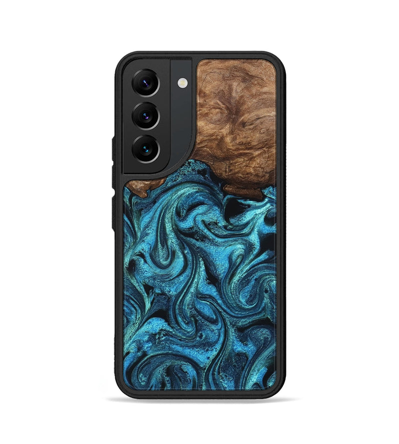 Galaxy S22 Wood Phone Case - Kanisha (Blue, 823181)