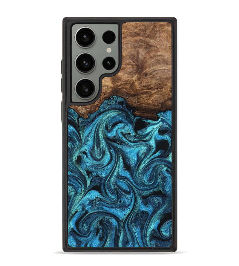 Galaxy S23 Ultra Wood Phone Case - Kanisha (Blue, 823181)