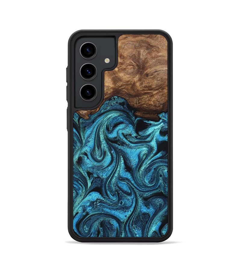 Galaxy S24 Wood Phone Case - Kanisha (Blue, 823181)