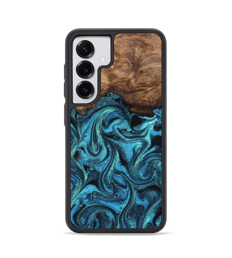 Galaxy S25 Wood Phone Case - Kanisha (Blue, 823181)