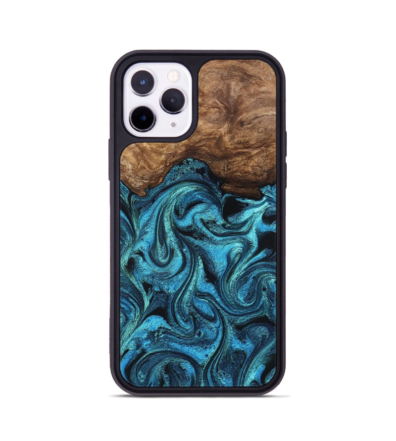 iPhone 11 Pro Wood Phone Case - Kanisha (Blue, 823181)