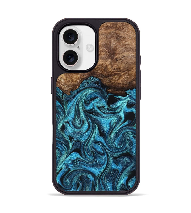 iPhone 17 Wood Phone Case - Kanisha (Blue, 823181)