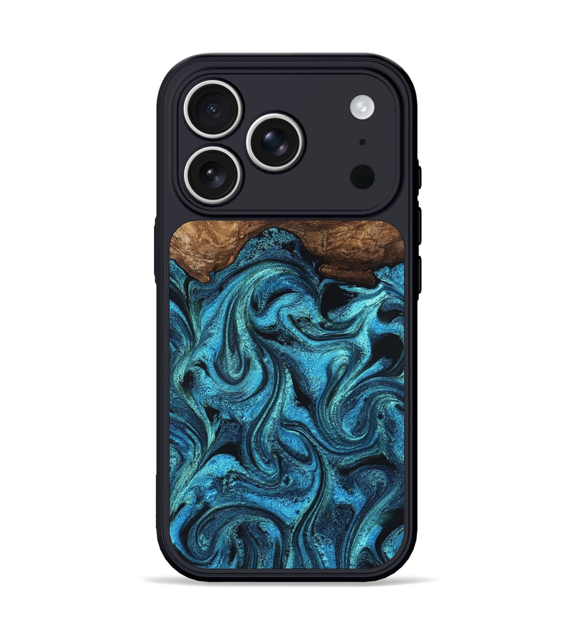 iPhone 17 Pro Wood Phone Case - Kanisha (Blue, 823181)