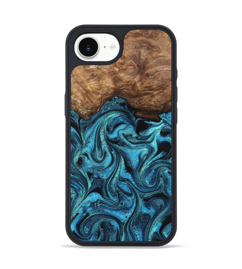 iPhone 17e Wood Phone Case - Kanisha (Blue, 823181)