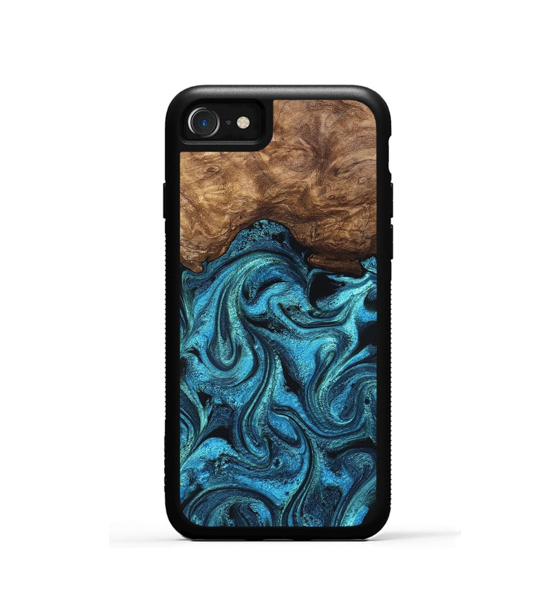 iPhone SE Wood Phone Case - Kanisha (Blue, 823181)