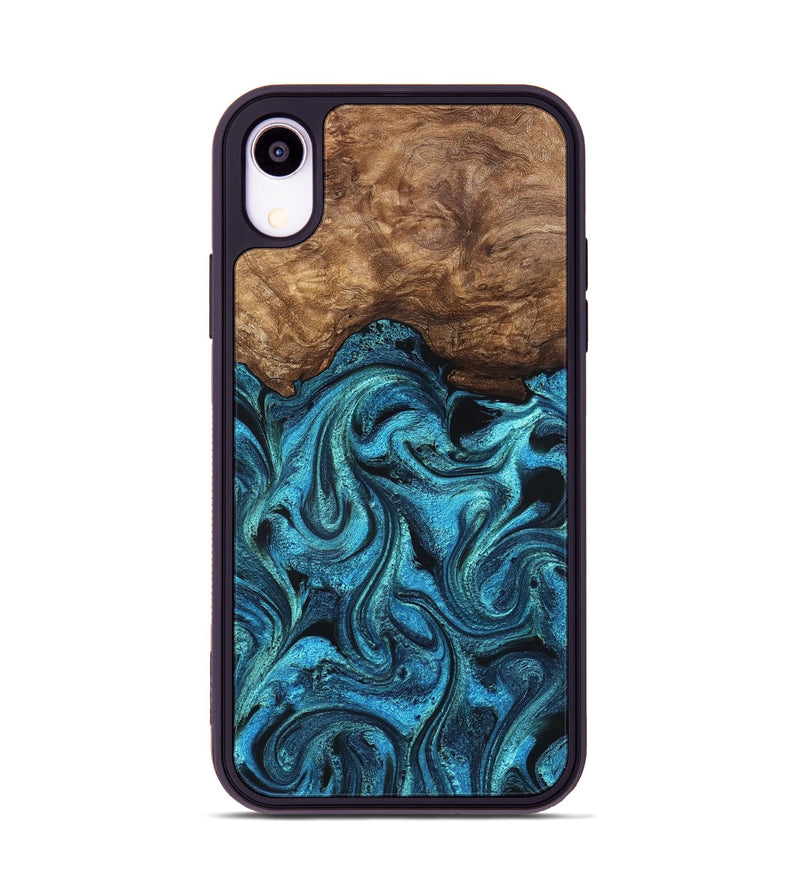 iPhone Xr Wood Phone Case - Kanisha (Blue, 823181)
