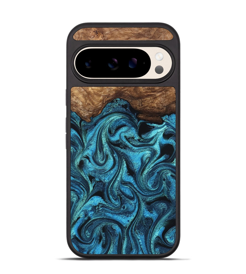 Pixel 10 Wood Phone Case - Kanisha (Blue, 823181)