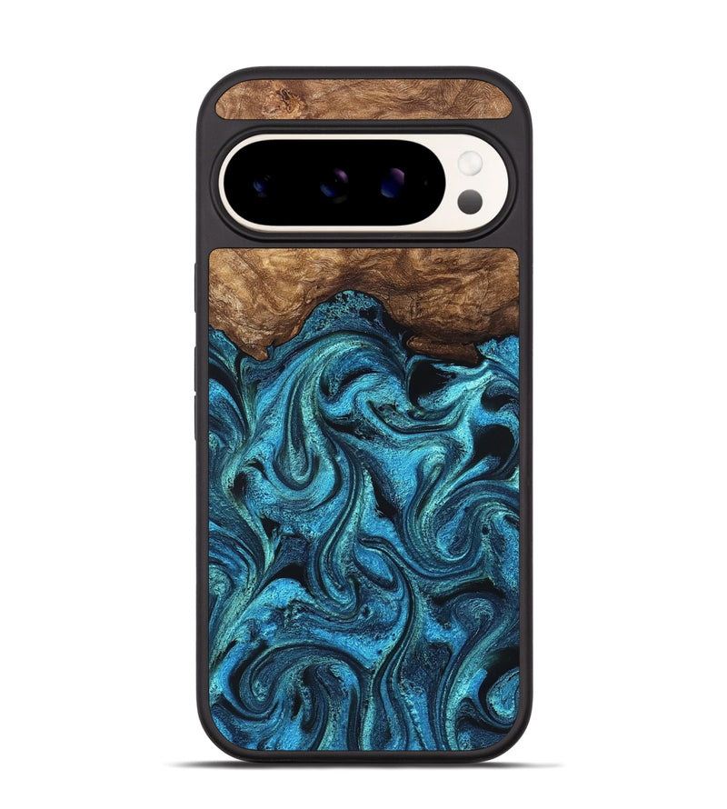 Pixel 9 Wood Phone Case - Kanisha (Blue, 823181)