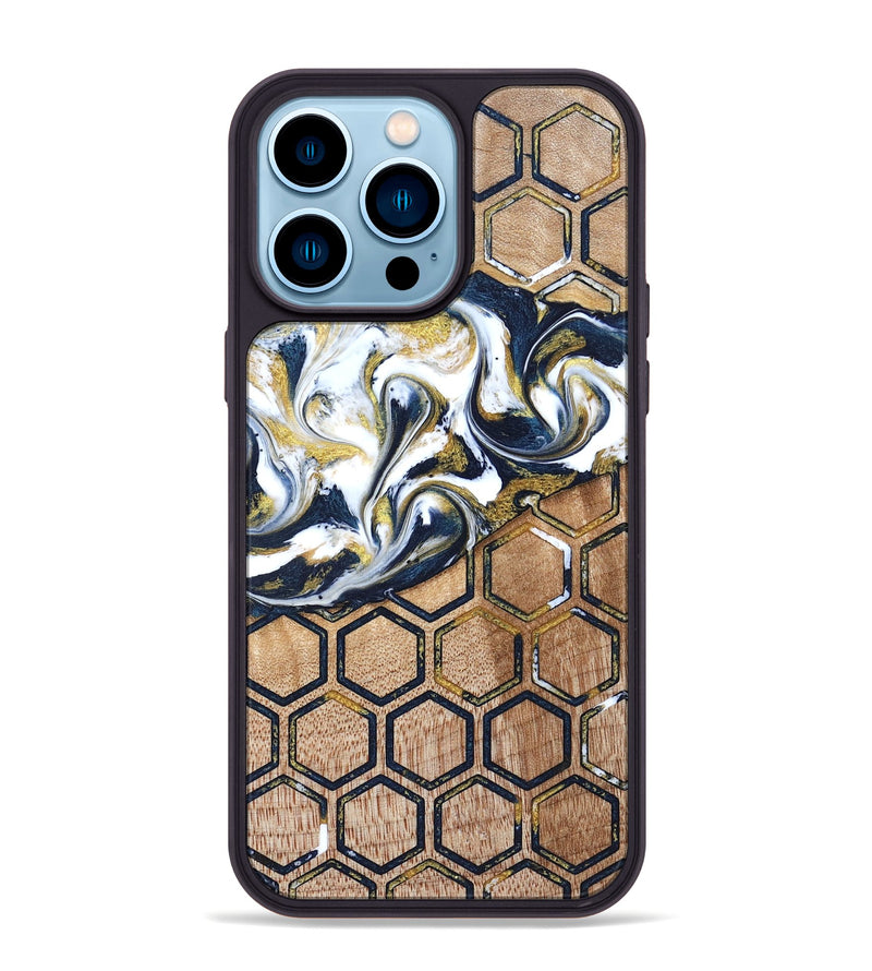 iPhone 14 Pro Max Wood Phone Case - Vicky (Pattern, 823190)