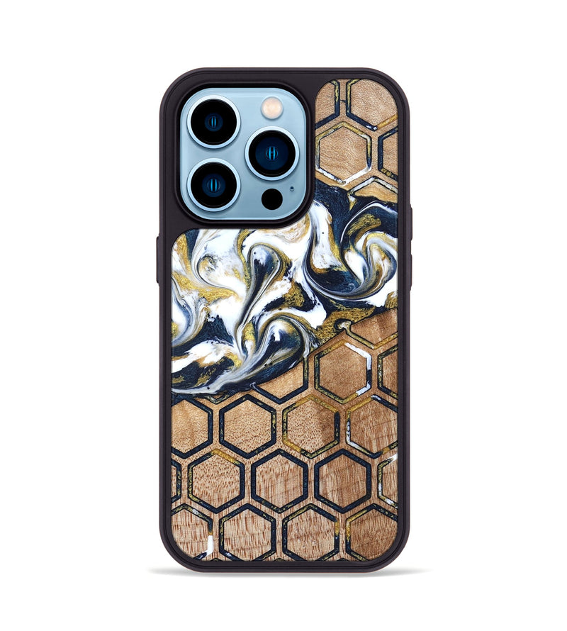 iPhone 14 Pro Wood Phone Case - Vicky (Pattern, 823190)
