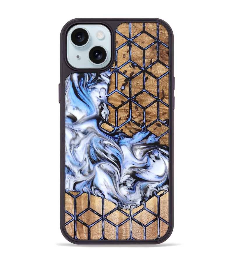 iPhone 15 Plus Wood Phone Case - Domingo (Pattern, 823199)