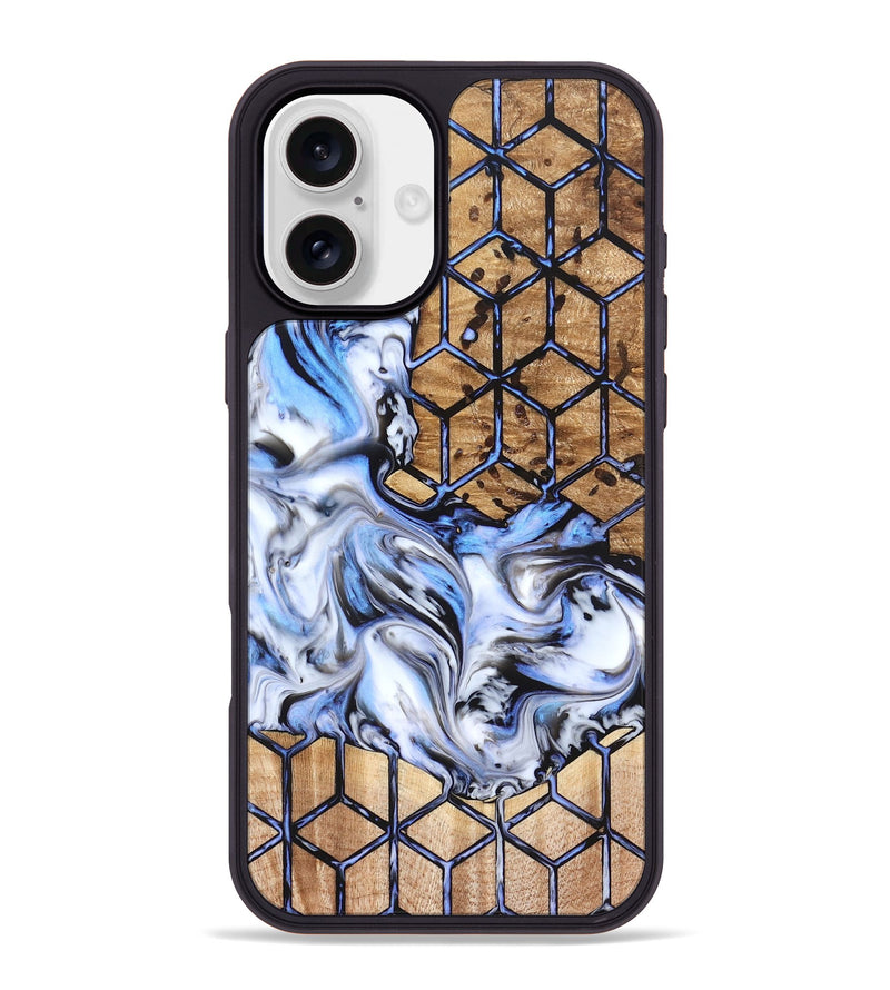 iPhone 16 Plus Wood Phone Case - Domingo (Pattern, 823199)